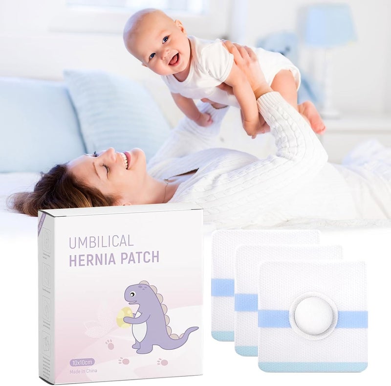 lefeke Baby Belly Navel Patches, Belly Button Shaper with Cotton Pads, Waterproof Umbilical Patch, Infant Essentials Must Haves (14PCS 10 * 10CM) - Image 1